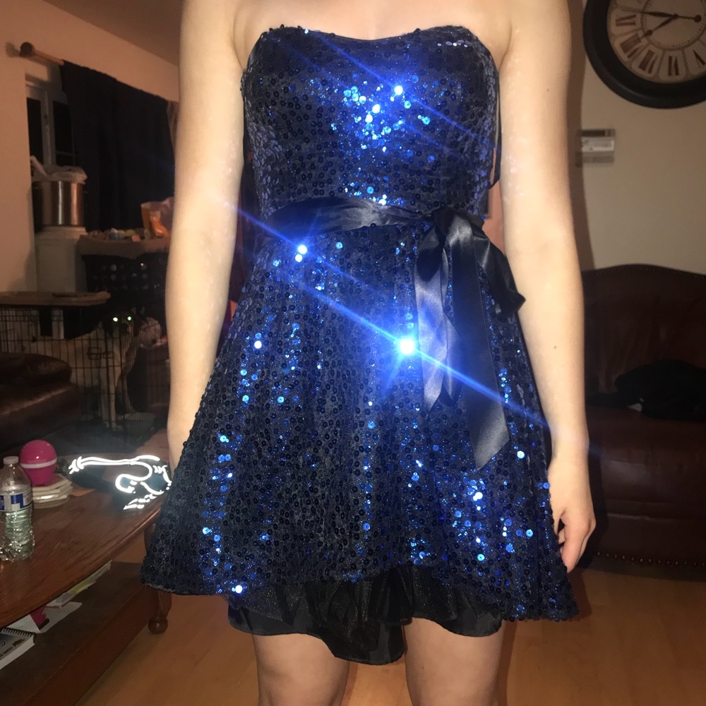 bright blue pretty dress